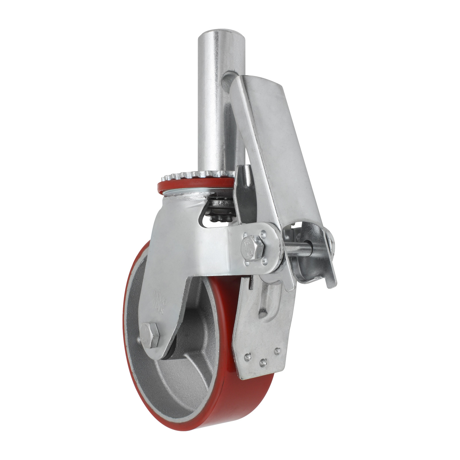 RODAJA PARA ANDAMIO FIERRO Y PU GIRATORIA CON FRENO 6"