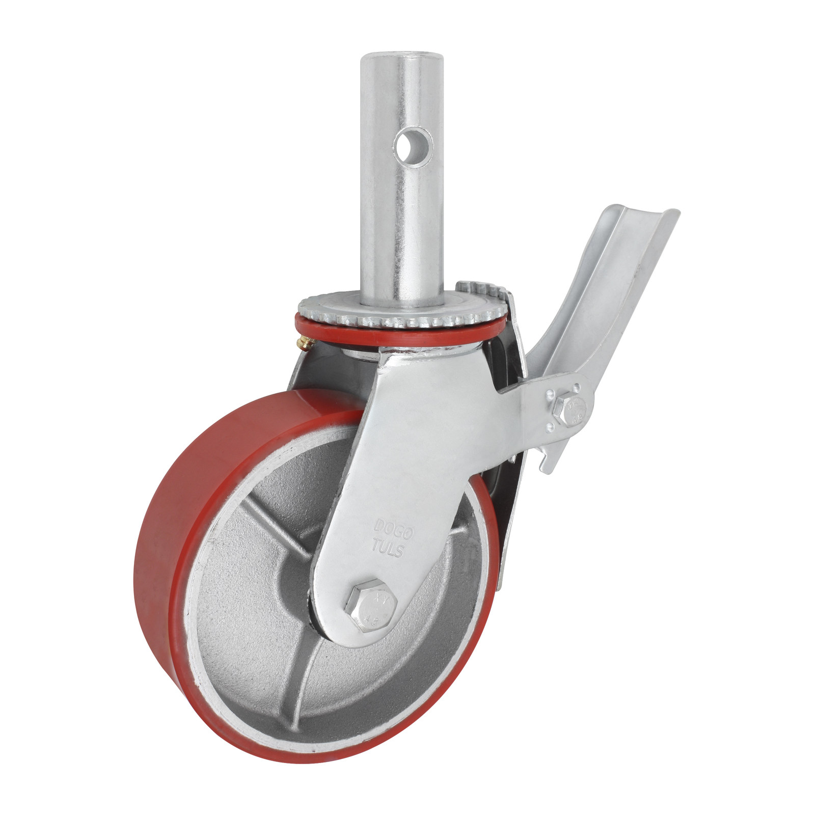 RODAJA PARA ANDAMIO FIERRO Y PU GIRATORIA CON FRENO 6" - Imagen 2