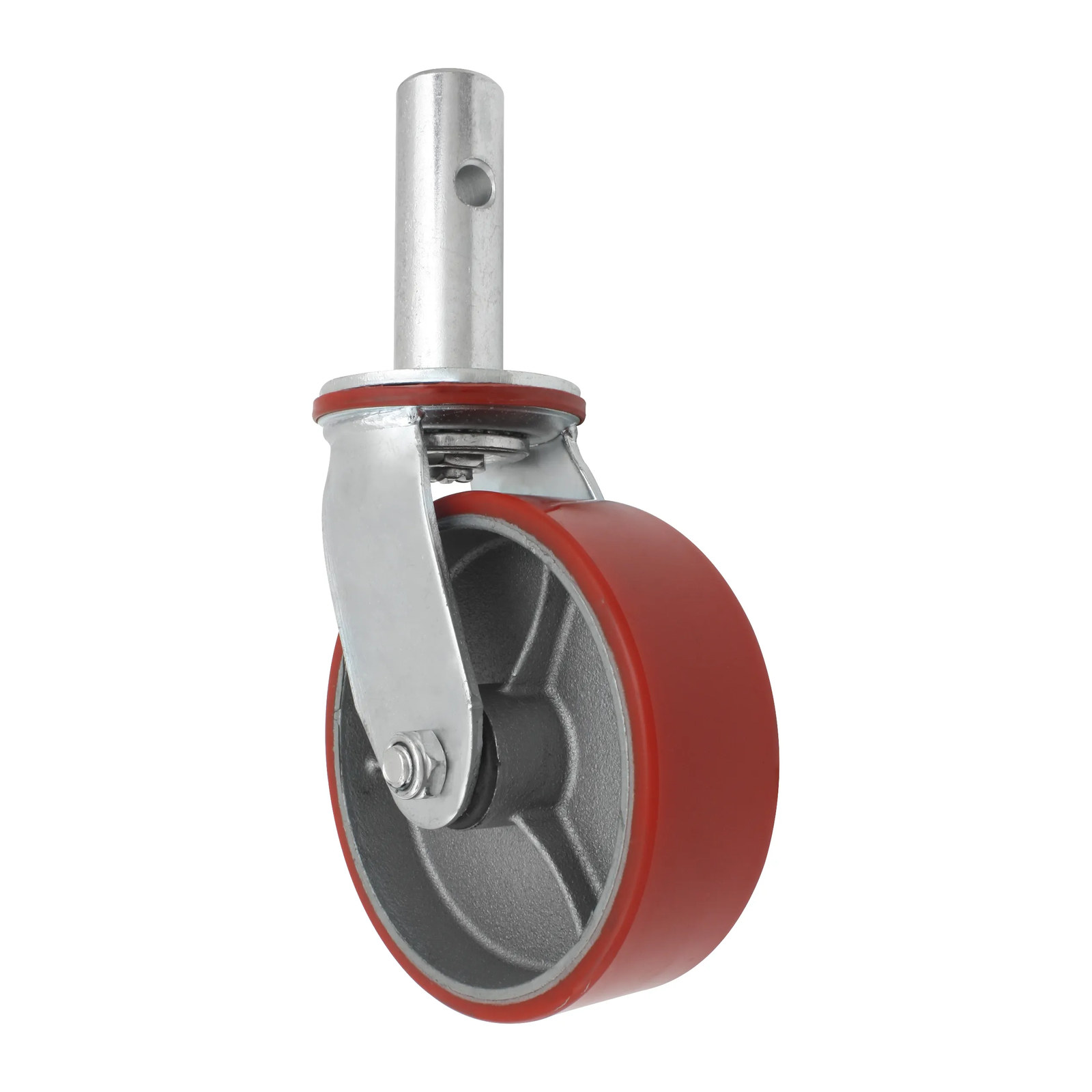 RODAJA PARA ANDAMIO FIERRO Y PU GIRATORIA 6" - Imagen 2