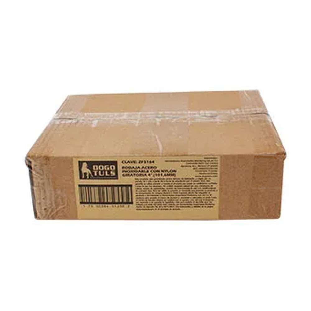 RODAJA DE NYLON CON HERRAJE DE ACERO INOXIDABLE GIRATORIA CON PLACA 4" - Imagen 4