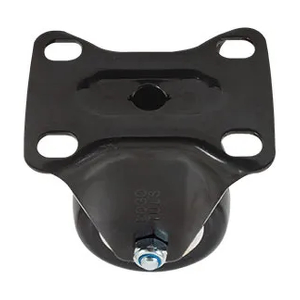 RODAJA DE PVC NEGRO FIJA CON PLACA 2" - Imagen 3