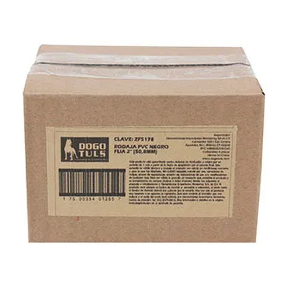 RODAJA DE PVC NEGRO FIJA CON PLACA 2" - Imagen 4