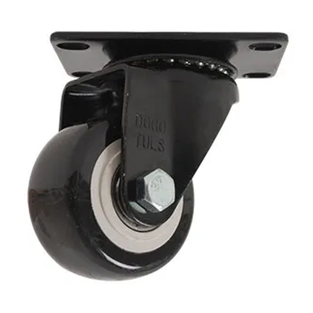 RODAJA DE PVC NEGRO GIRATORIA CON PLACA 2-1/2" - Imagen 2
