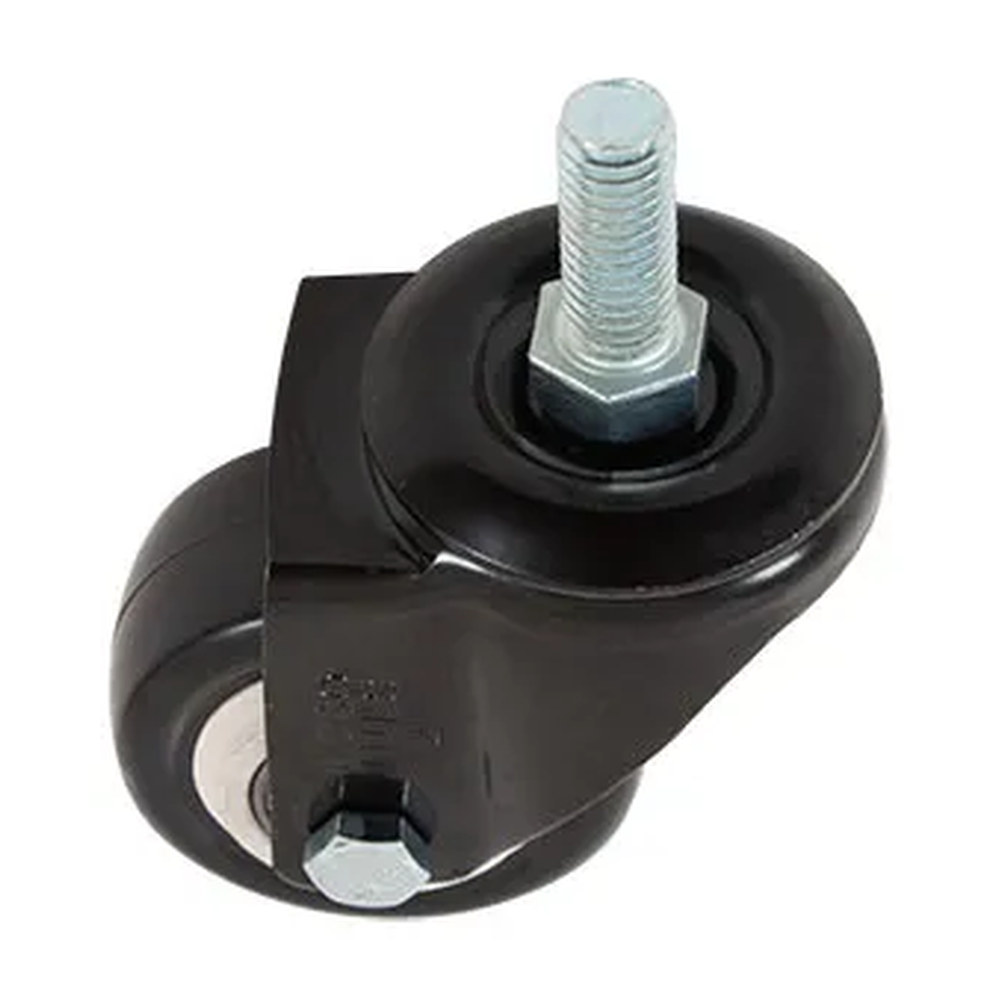 RODAJA DE PVC NEGRO GIRATORIA 2" CON ESPIGA ROSCADA DE 3/8" - Imagen 3