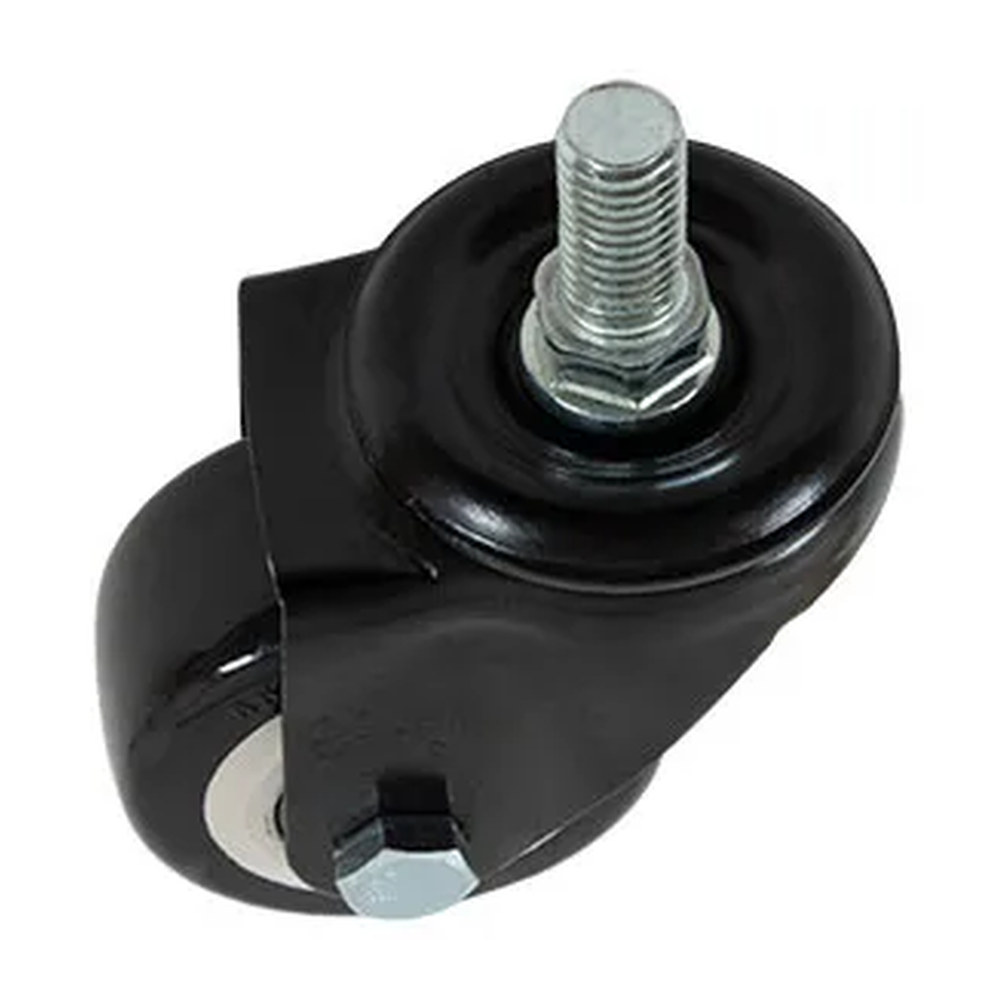RODAJA DE PVC NEGRO GIRATORIA 2-1/2" CON ESPIGA ROSCADA DE 1/2" - Imagen 3