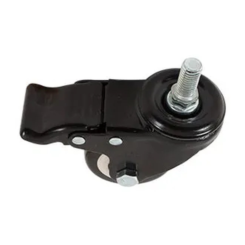 RODAJA DE PVC NEGRO GIRATORIA 2-1/2" CON ESPIGA ROSCADA DE 1/2" CON FRENO - Imagen 4