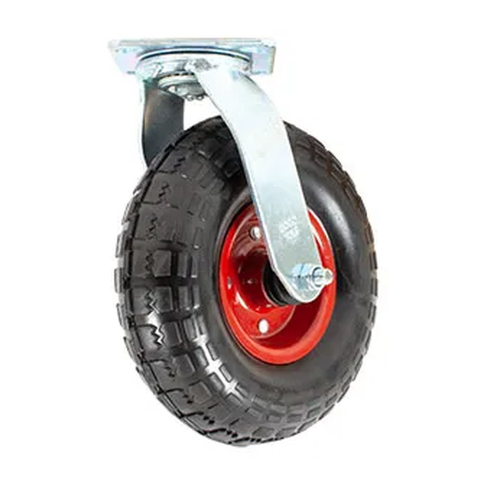 RODAJA DE HULE SÓLIDO GIRATORIA CON PLACA 10" - Imagen 2