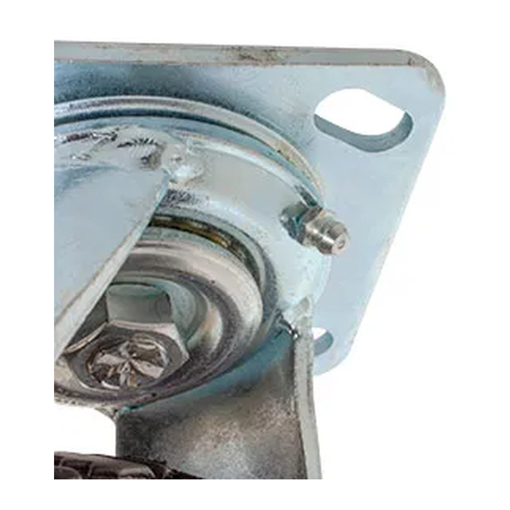 RODAJA DE HULE SÓLIDO GIRATORIA CON PLACA 10" - Imagen 4