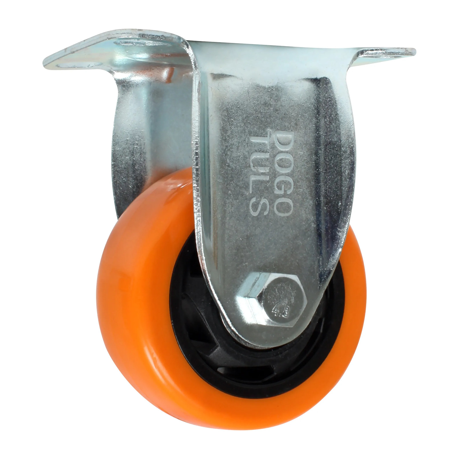 RODAJA DE PVC NARANJA FIJA CON PLACA 5"