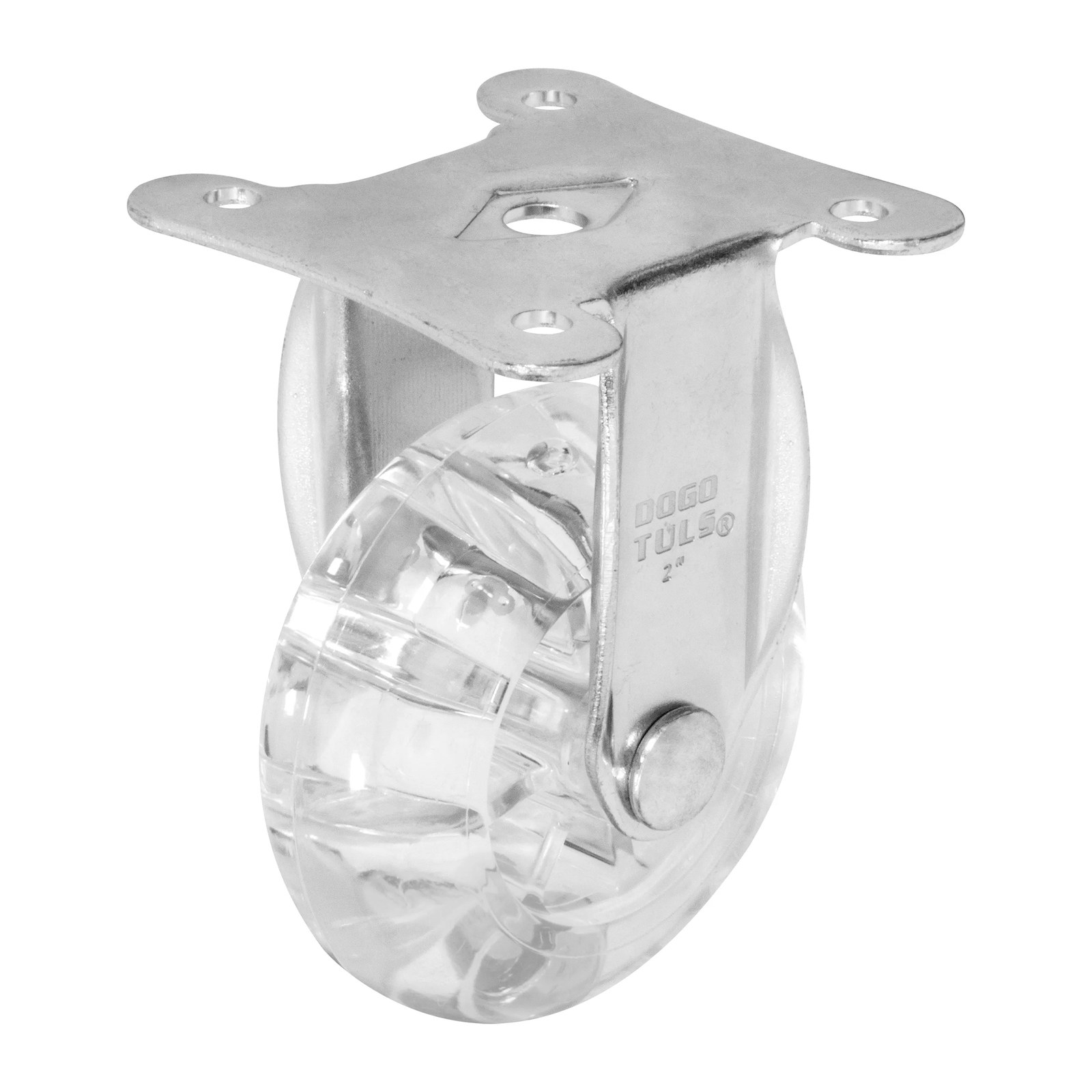 RODAJA PU TRANSPARENTE FIJA 2"
