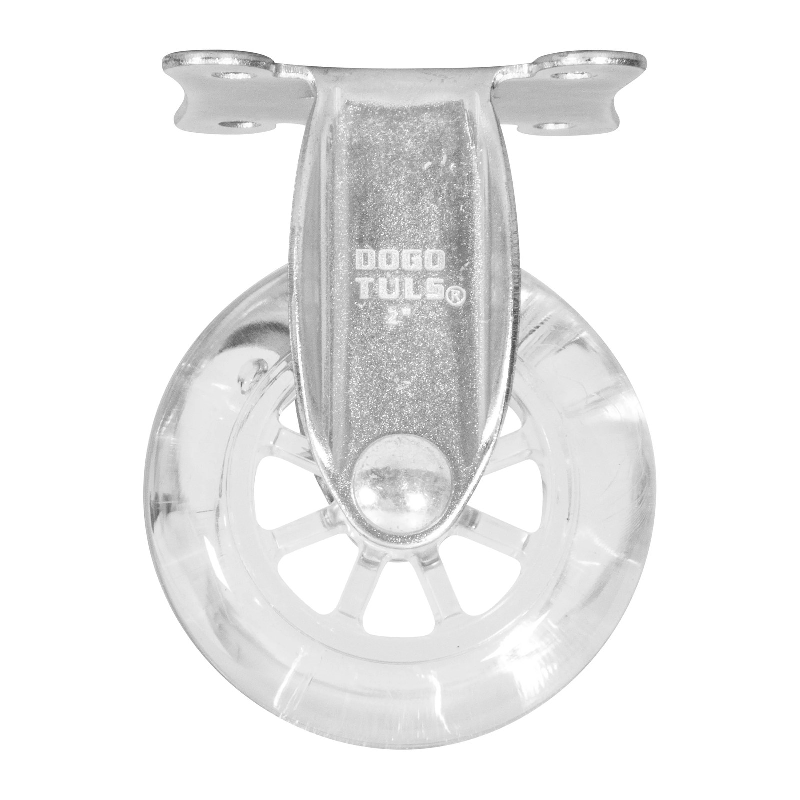 RODAJA PU TRANSPARENTE FIJA 2" - Imagen 2