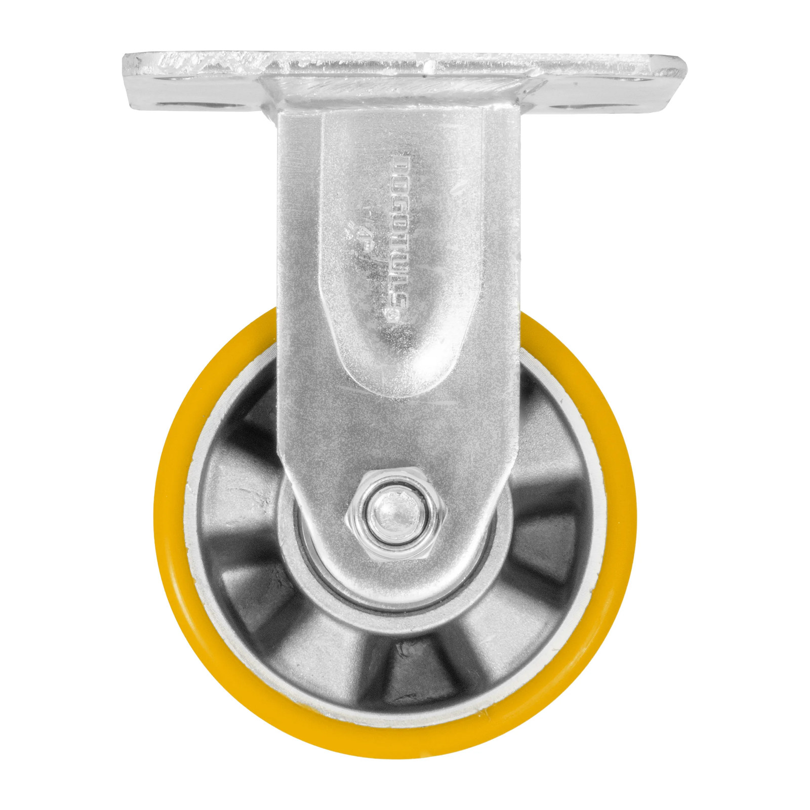 RODAJA ALUMINIO PU NARANJA FIJA 4" - Imagen 2