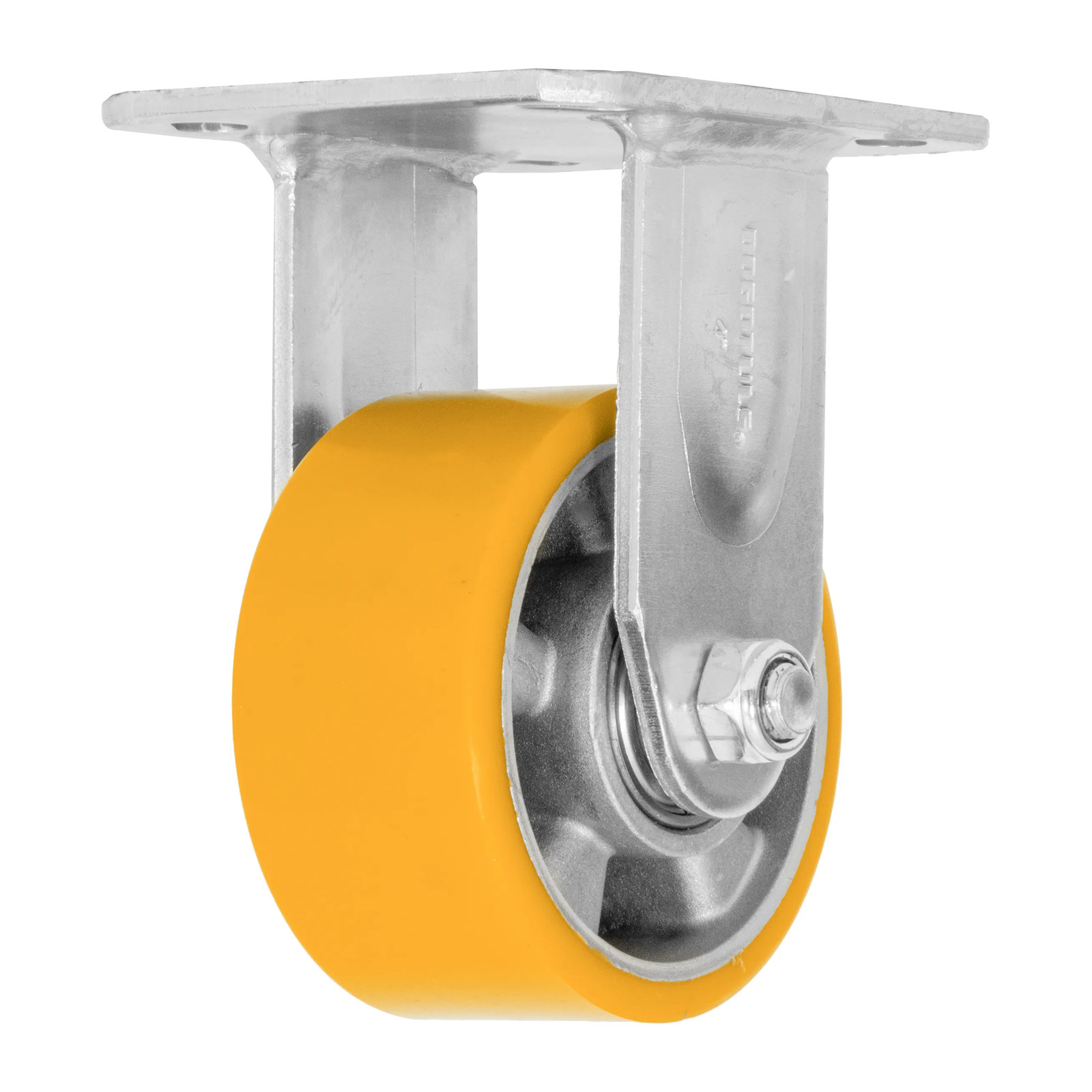 RODAJA ALUMINIO PU NARANJA FIJA 4" - Imagen 3