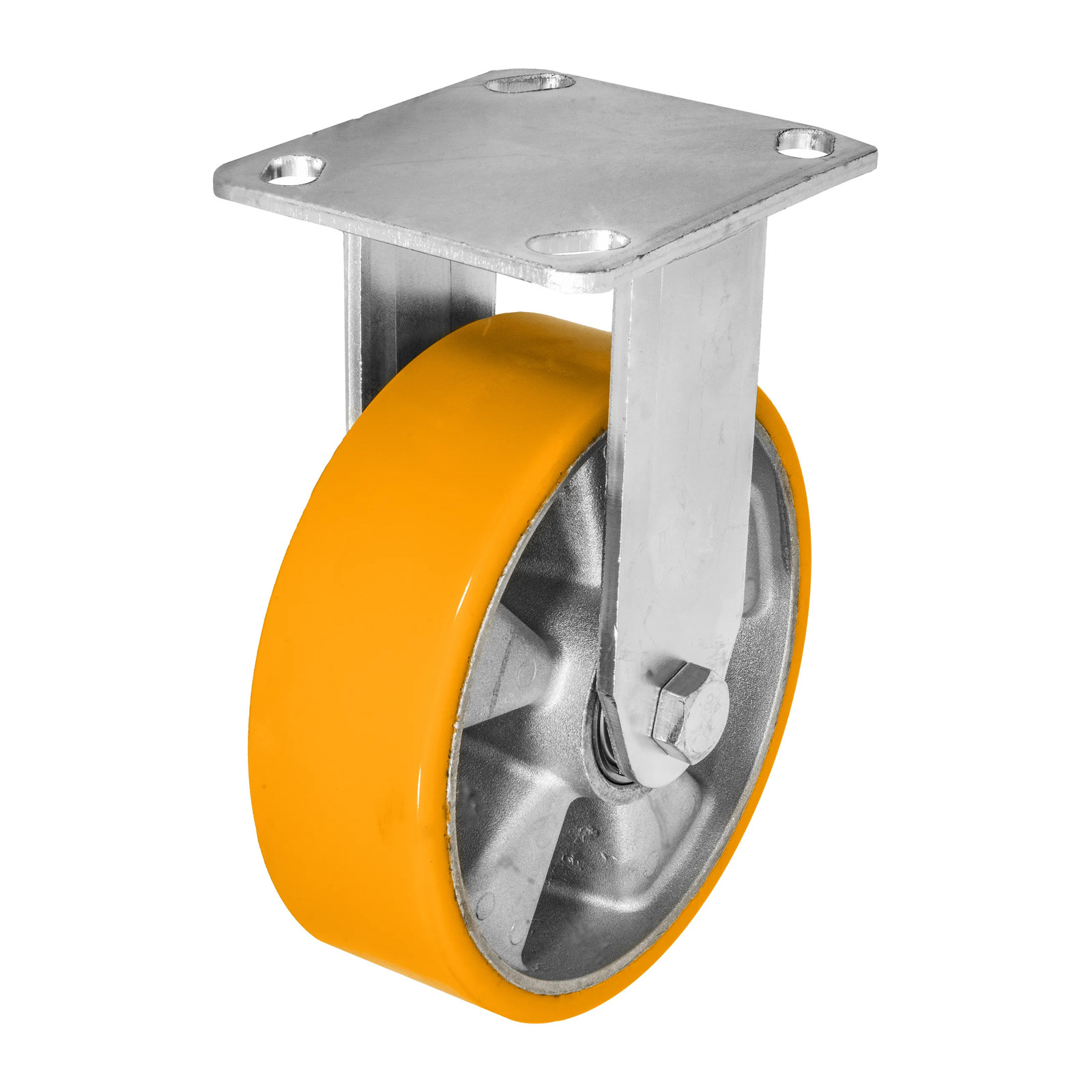 RODAJA ALUMINIO PU NARANJA FIJA 6"