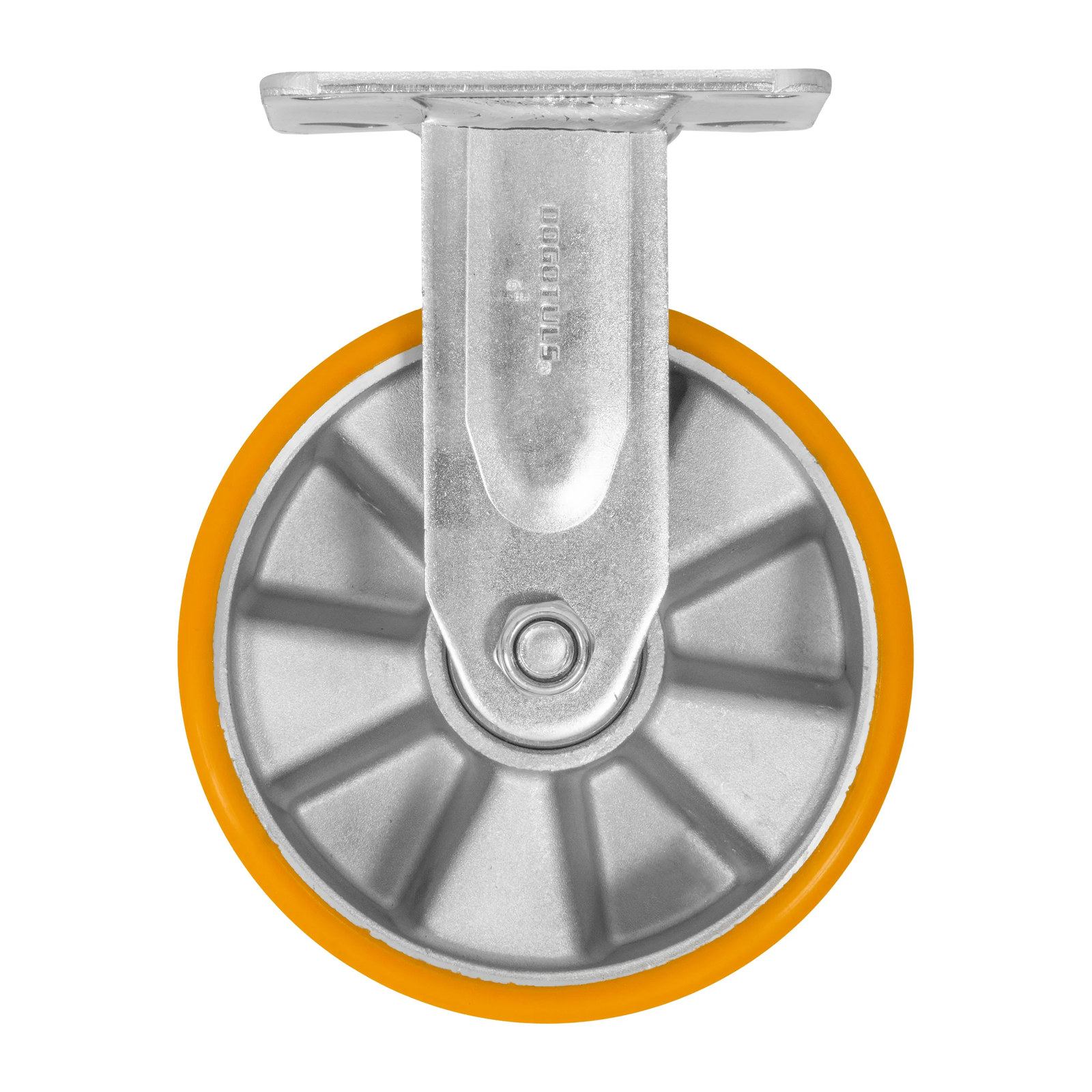 RODAJA ALUMINIO PU NARANJA FIJA 6" - Imagen 2
