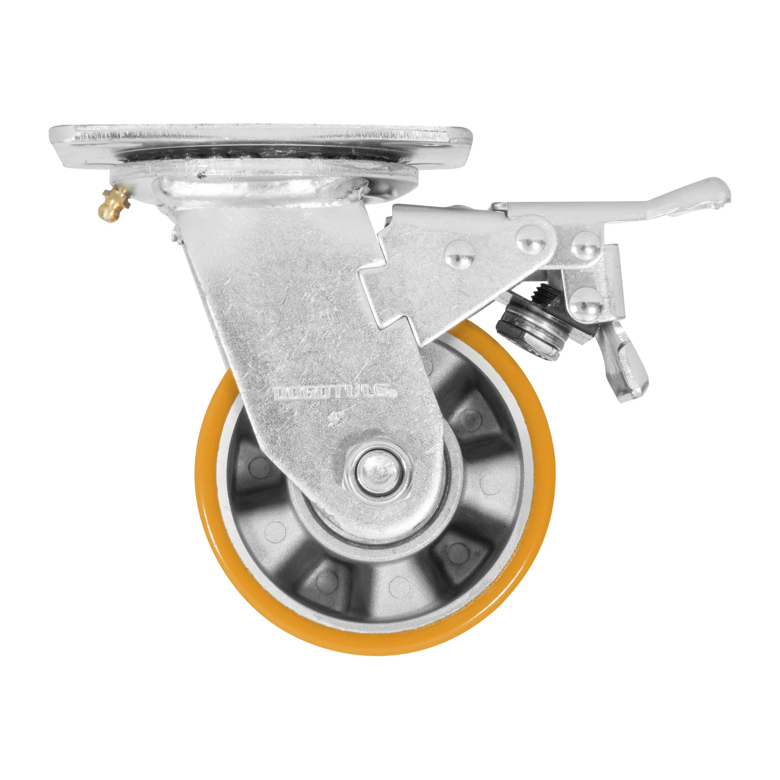 RODAJA ALUMINIO PU NAR GIRAT / FRENO 4" - Imagen 2