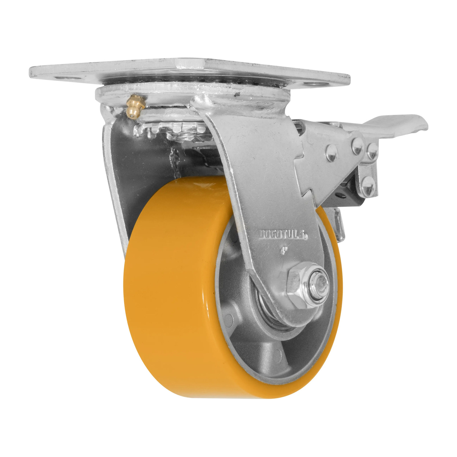 RODAJA ALUMINIO PU NAR GIRAT / FRENO 4" - Imagen 3