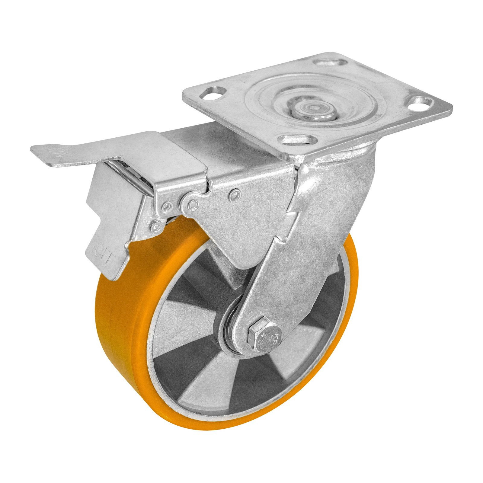 RODAJA ALUMINIO PU NAR GIRAT / FRENO 6"