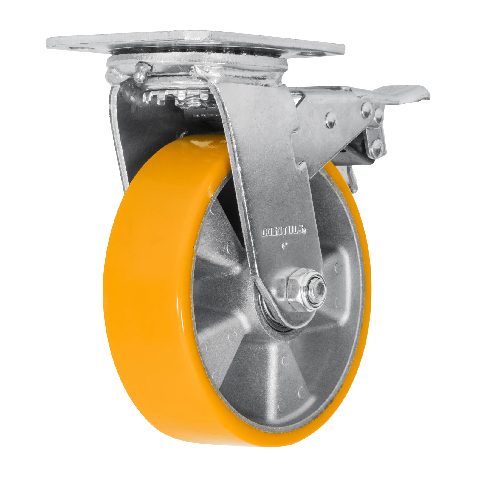 RODAJA ALUMINIO PU NAR GIRAT / FRENO 6" - Imagen 3
