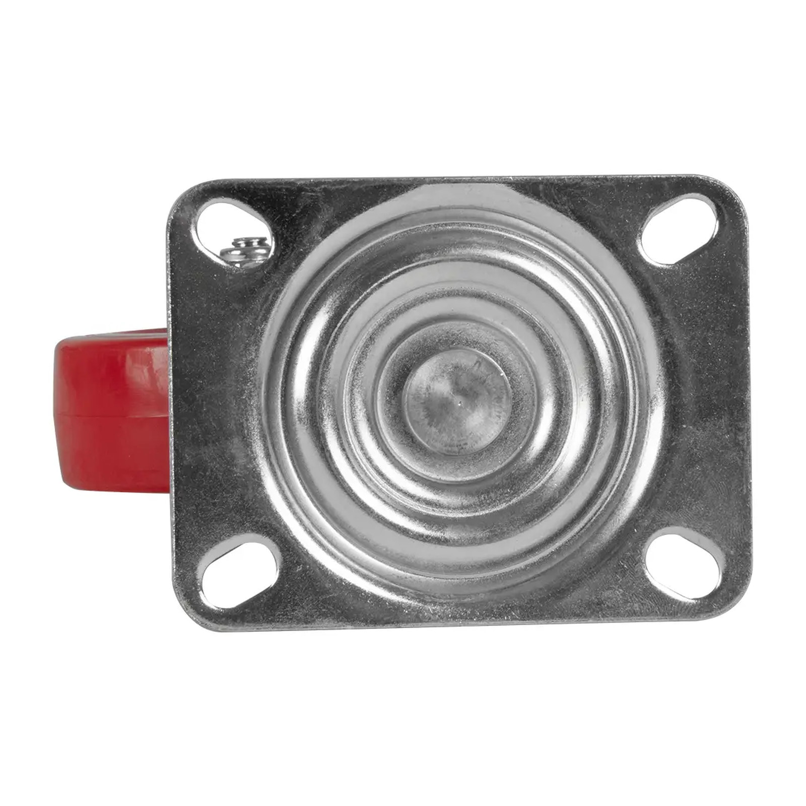 RODAJA DE NYLON CON PU ROJO GIRATORIA 3" - Imagen 2