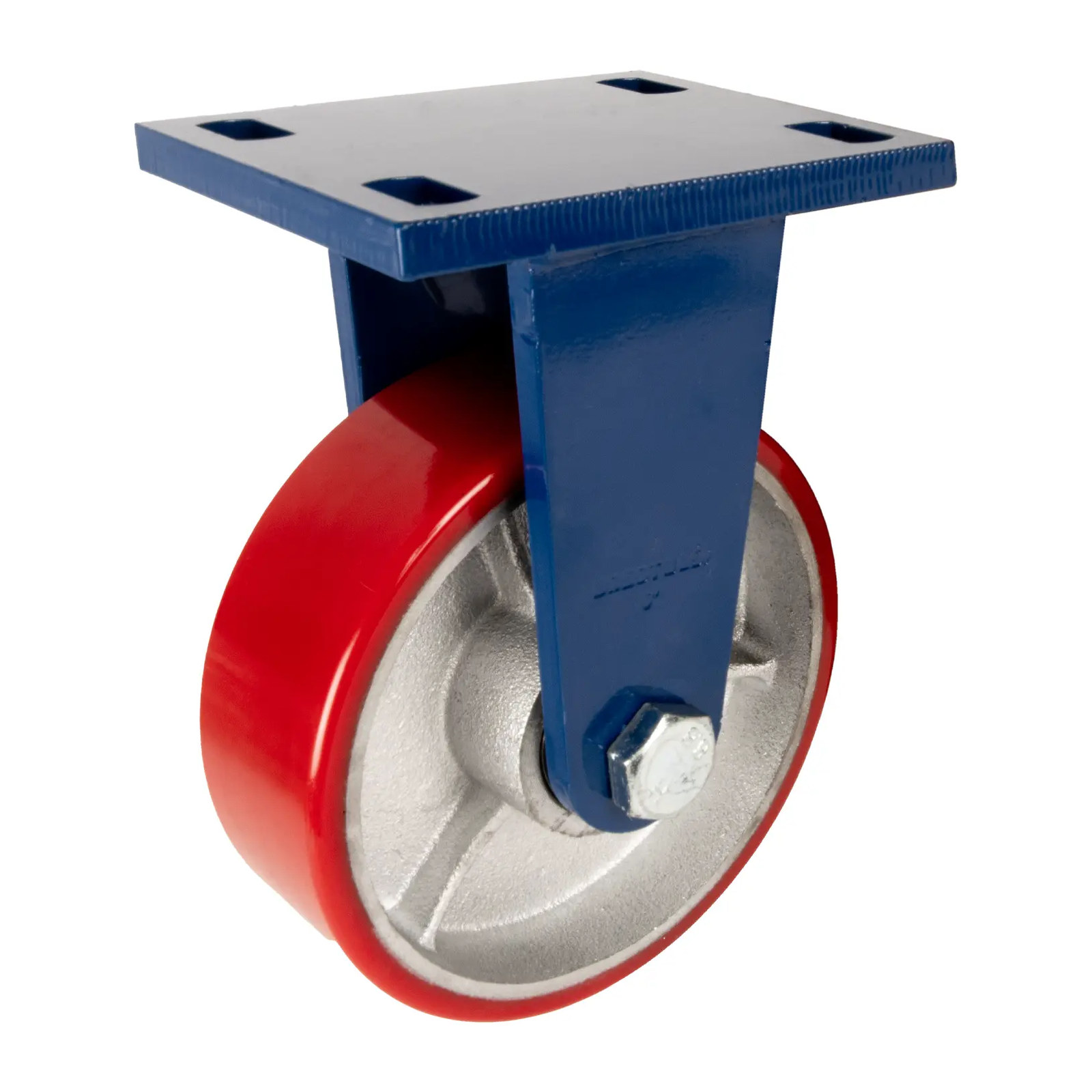 RODAJA CARGA PESADA PU ROJO FIJA 6"