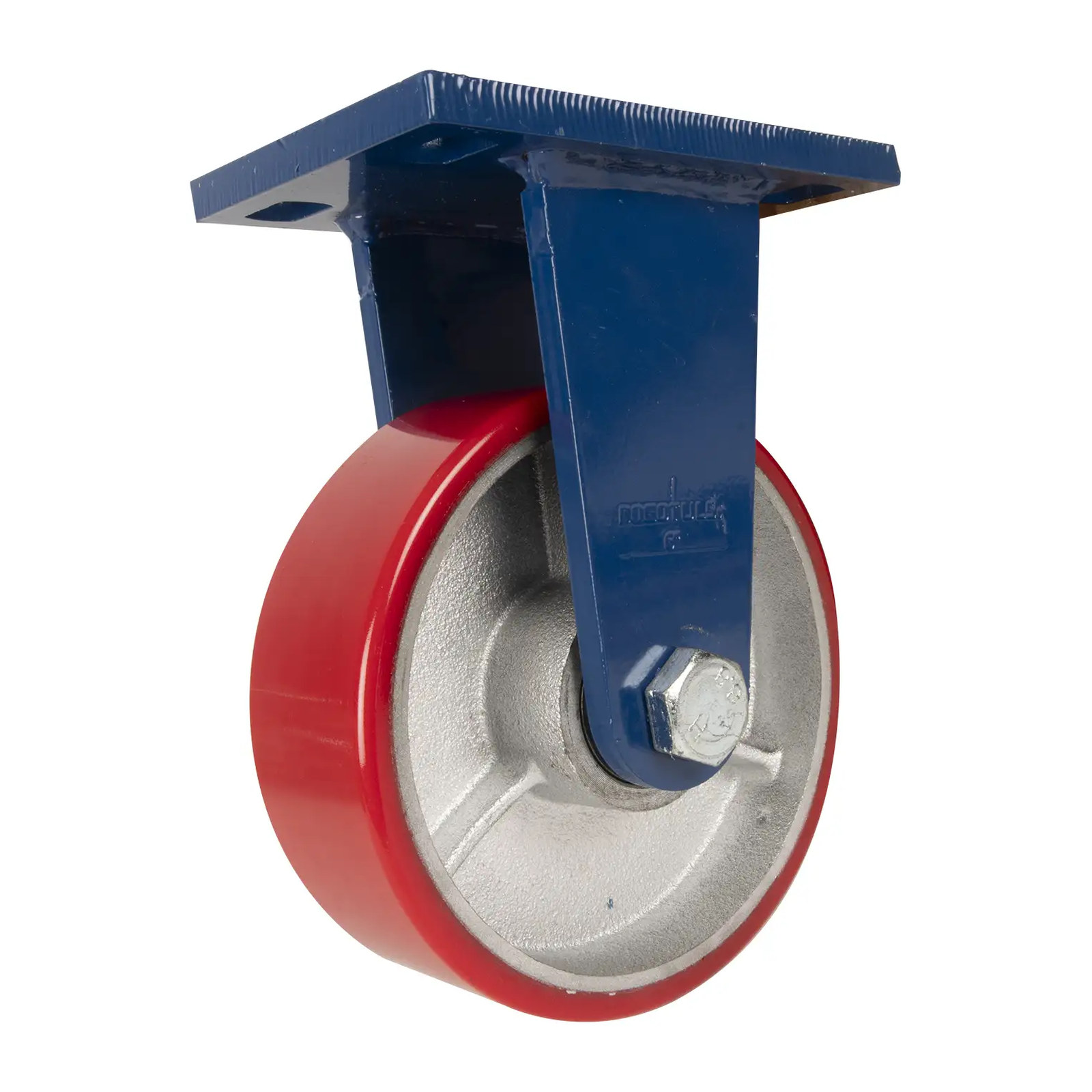 RODAJA CARGA PESADA PU ROJO FIJA 6" - Imagen 2