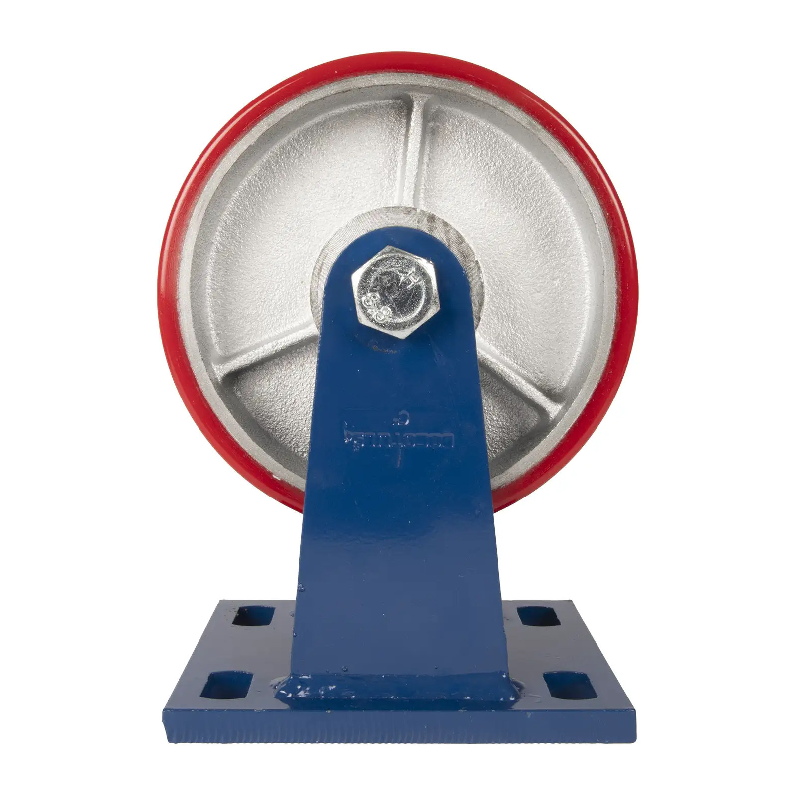 RODAJA CARGA PESADA PU ROJO FIJA 6" - Imagen 4