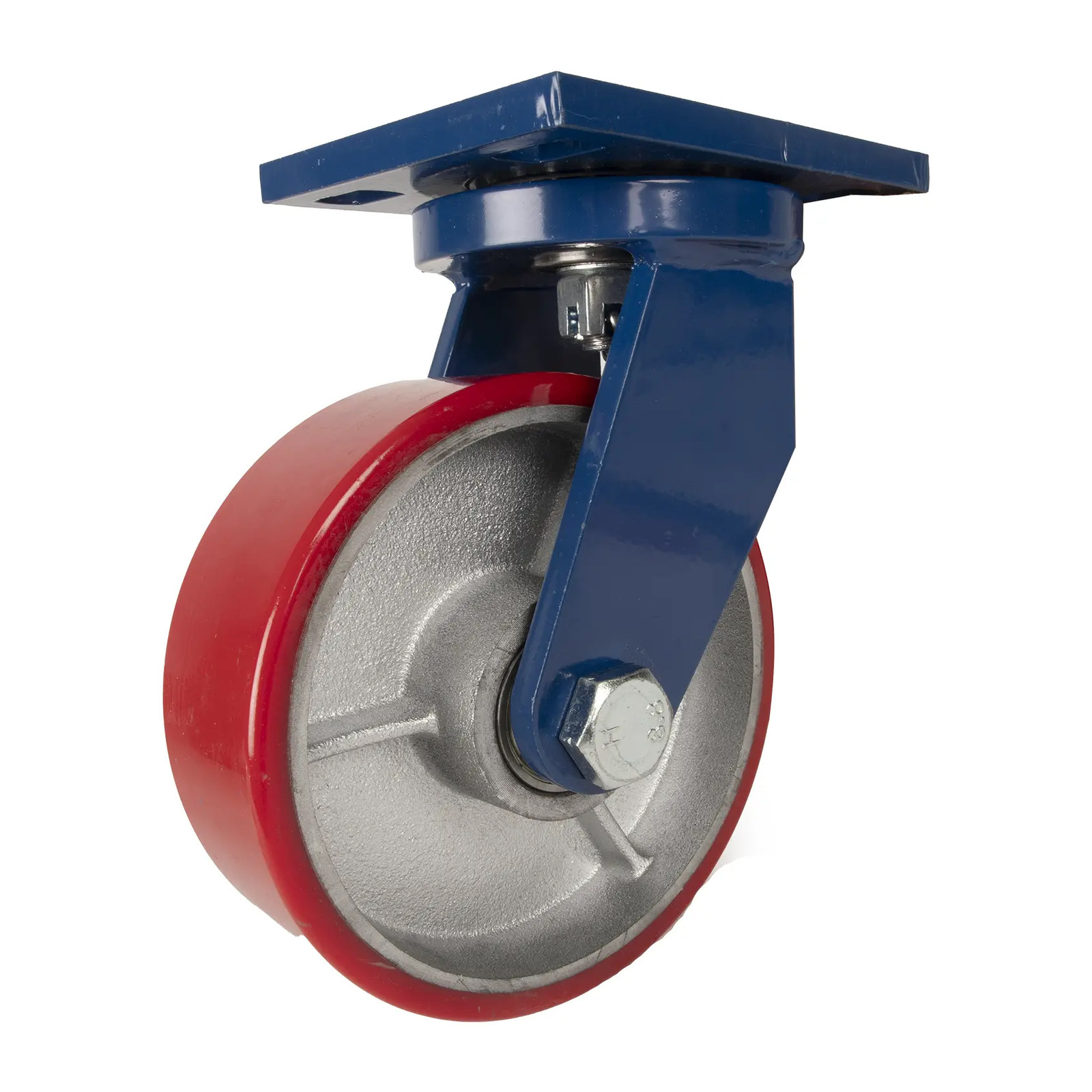RODAJA CARGA PESADA PU ROJO GIRATORIA 6" - Imagen 2