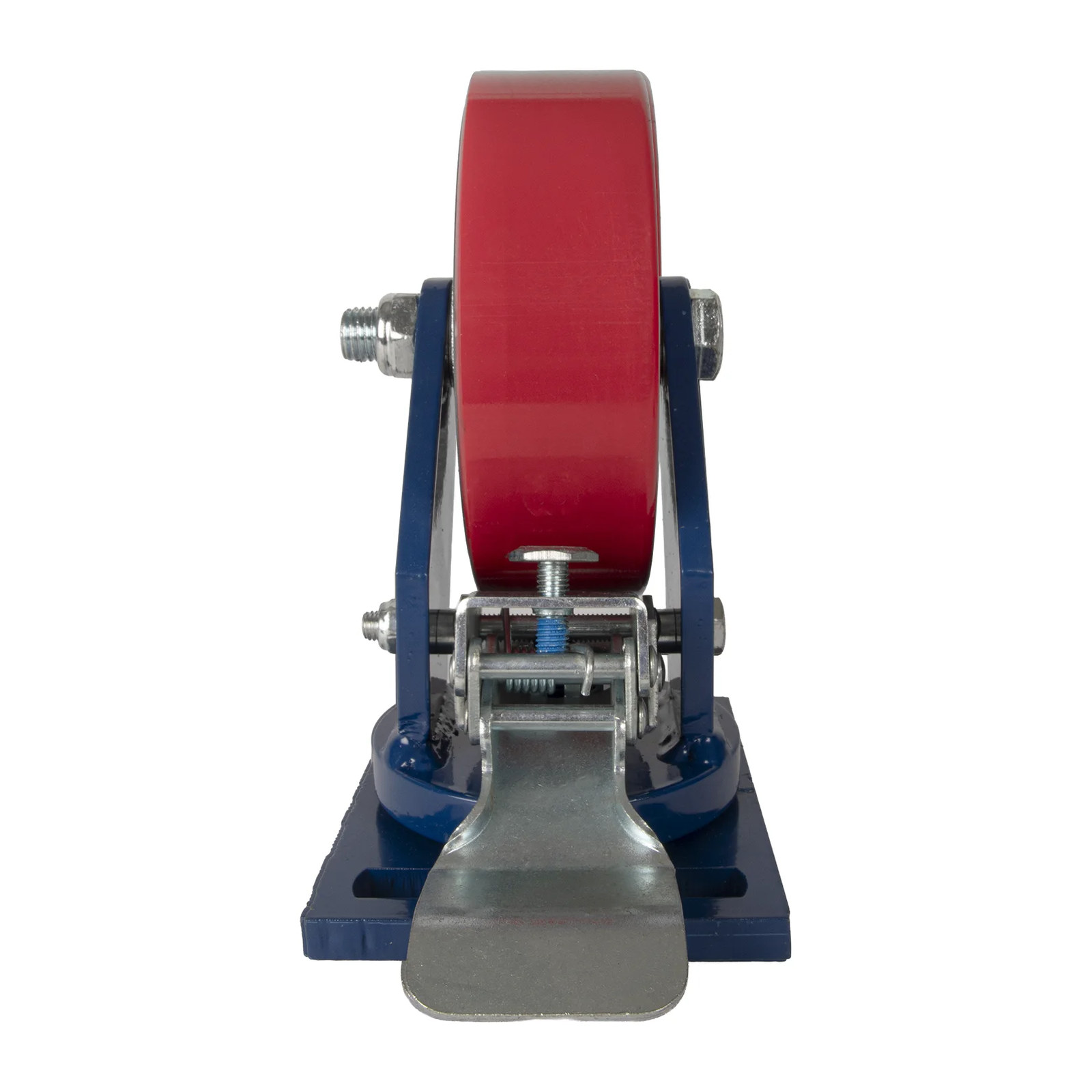RODAJA CARGA PESADA PU ROJO GIRATORIA FRENO 6" - Imagen 4