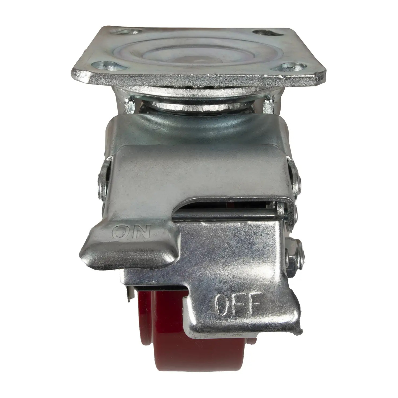 RODAJA DE PU MARRON GIRATORIA FRENO 4" - Imagen 4