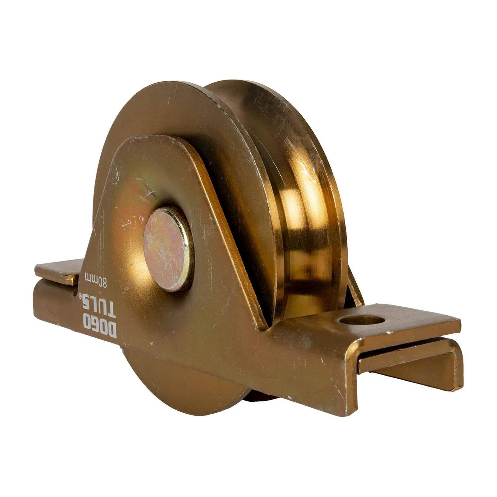 Rueda para Portón de Acero en U con Soporte 80 mm - Paquete 2 Piezas