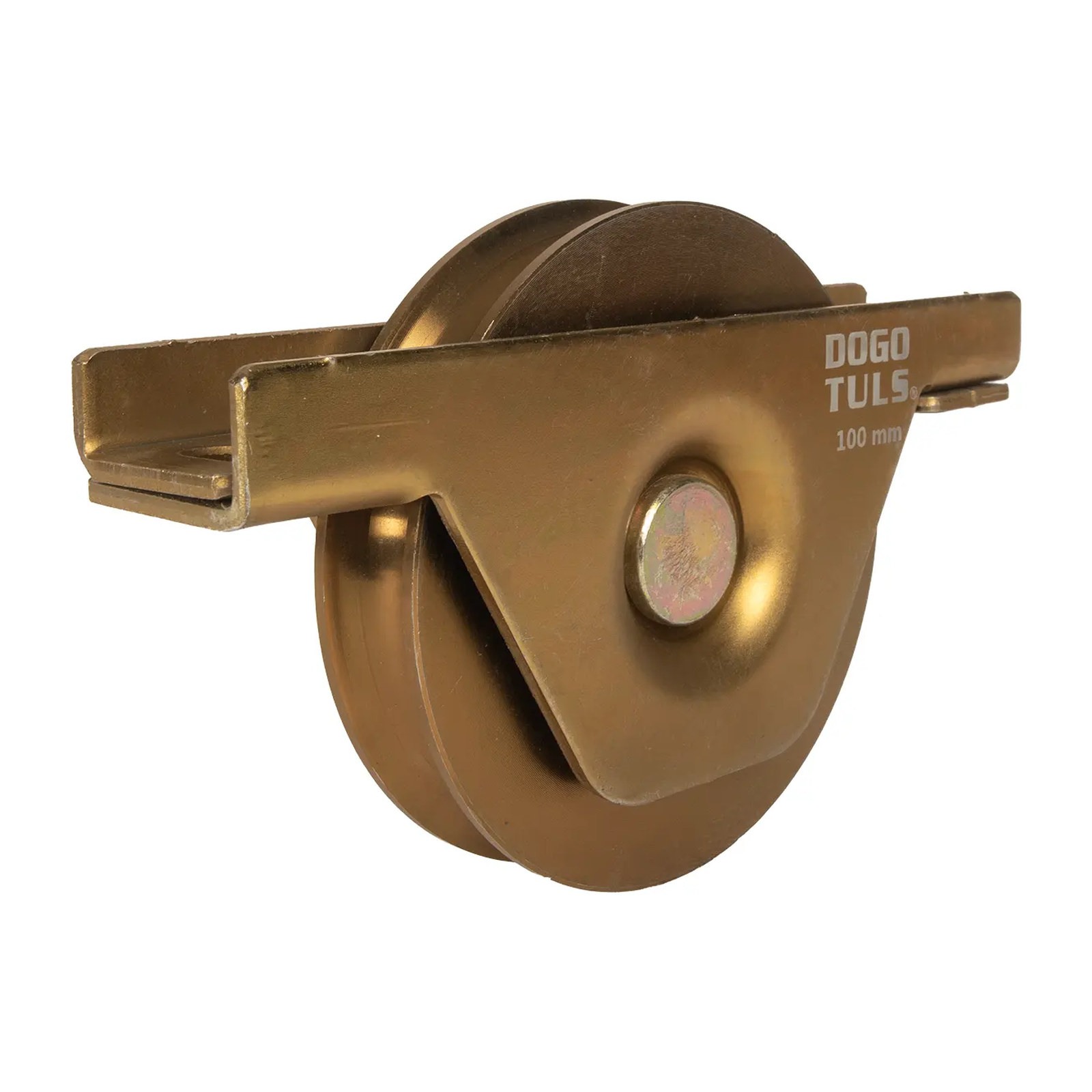 Rueda para Portón de Acero en U con Soporte 100 mm - Paquete 2 Piezas