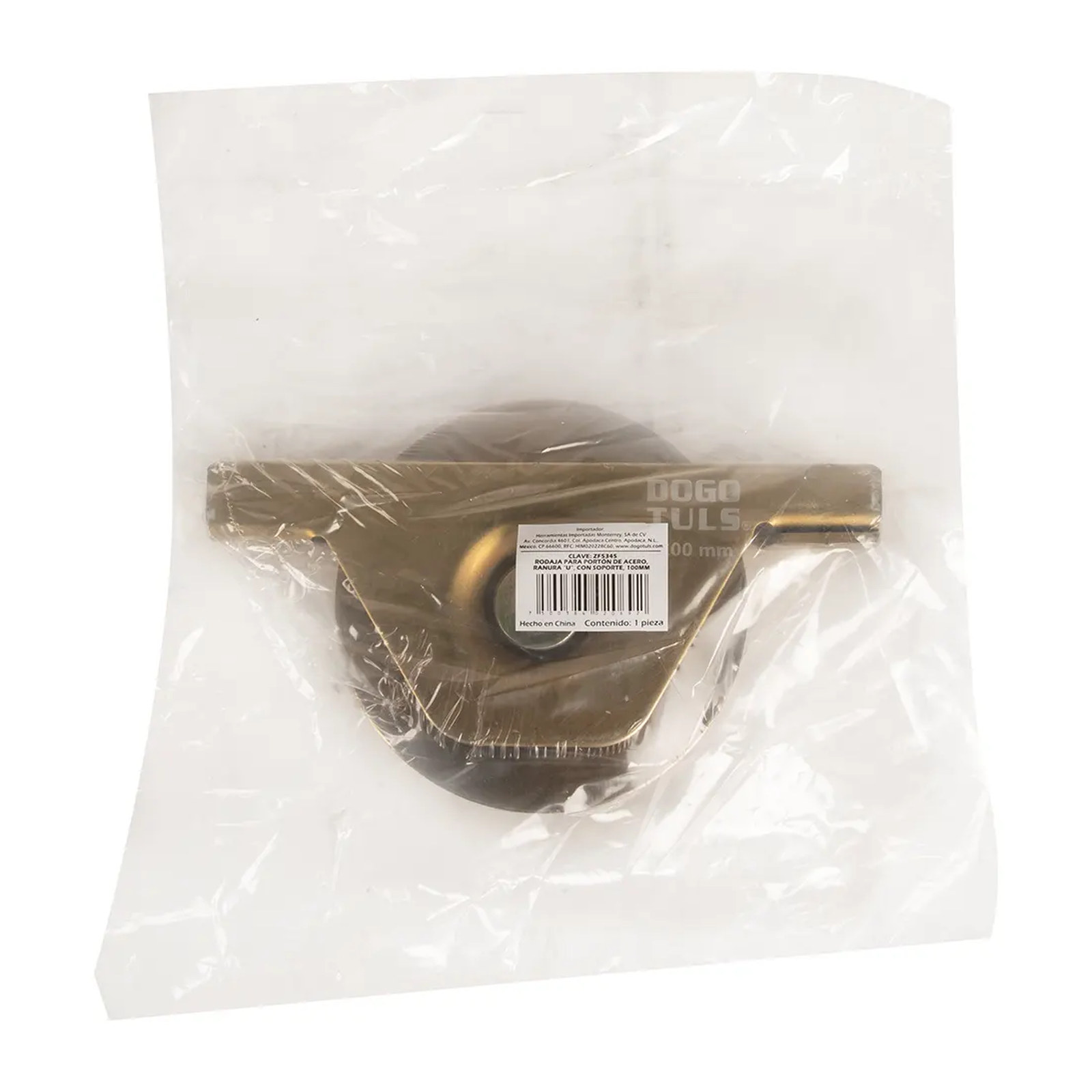 Rueda para Portón de Acero en U con Soporte 100 mm - Imagen 4