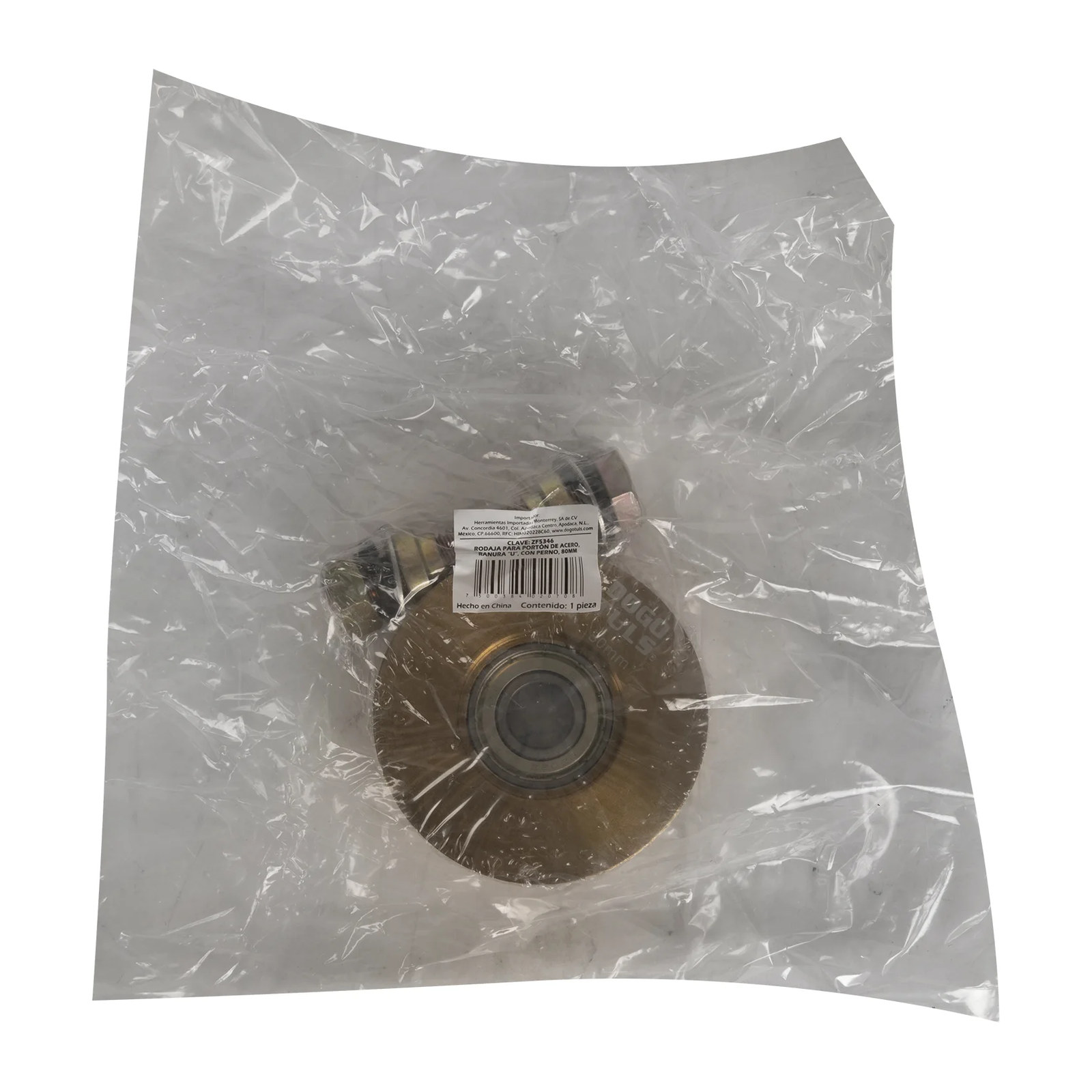Rueda para Portón de Acero en U con Perno 80 mm - Imagen 4
