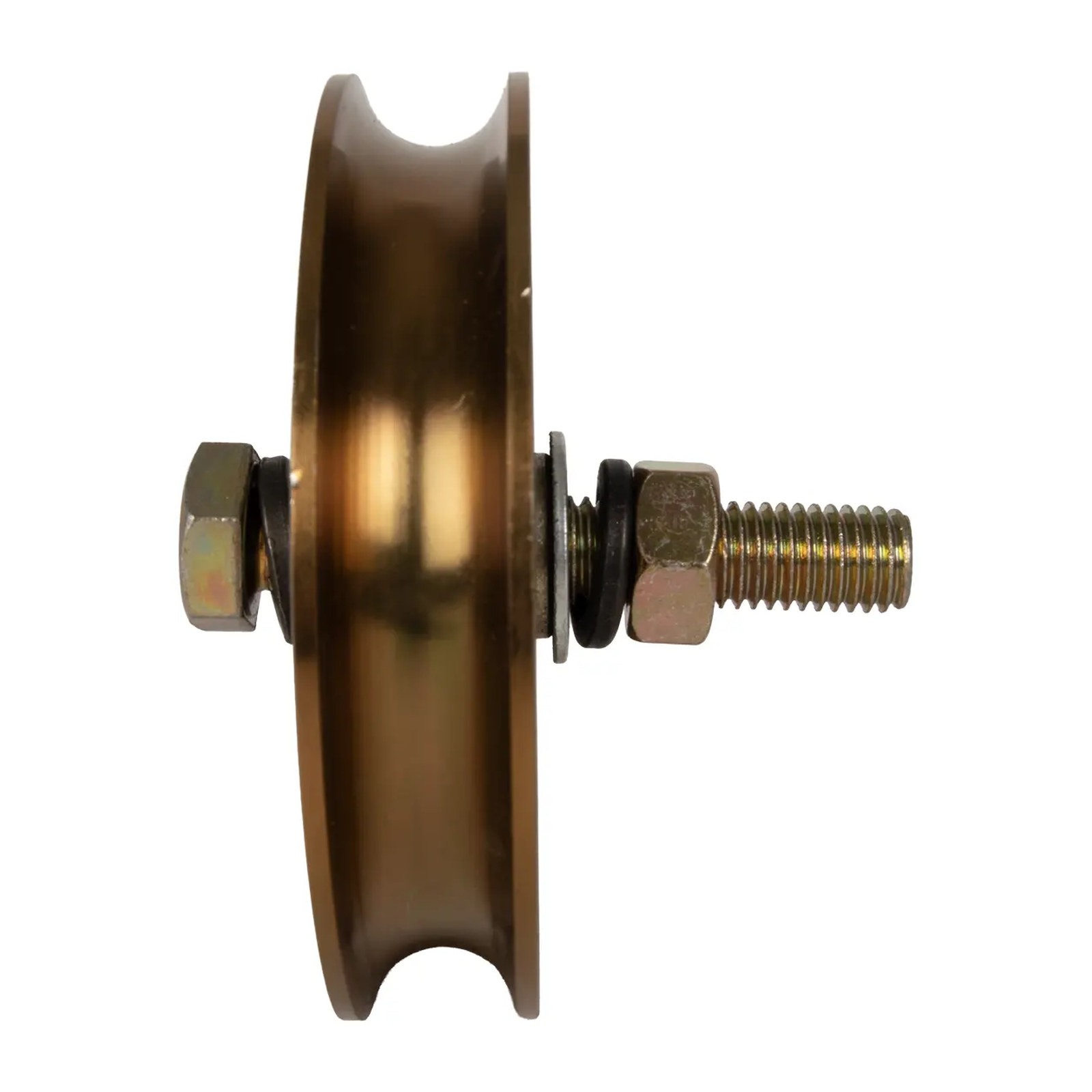 Rueda para Portón de Acero en U con Perno 100 mm - Imagen 3