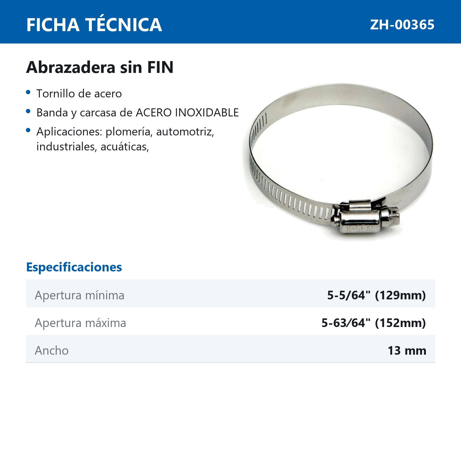 ABRAZADERA KA88 129-152MM (Precio x pieza - Empaque c/10 pzas) - Imagen 3