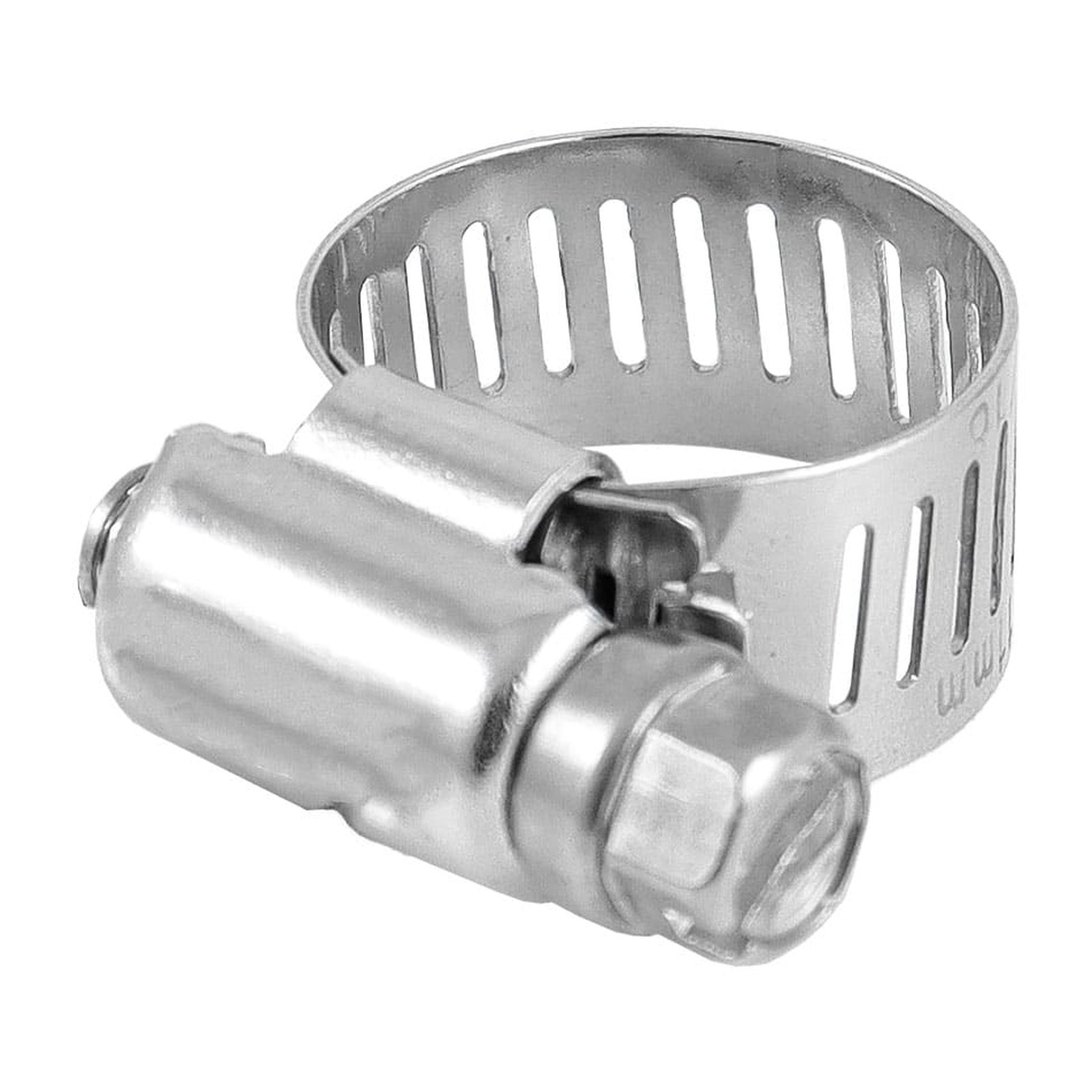 Abrazadera Sinfín de Acero Inoxidable Mini No. 4 de 6 a 16 mm x 8 mm WESTON (Precio por pieza, empaque con 10 piezas)