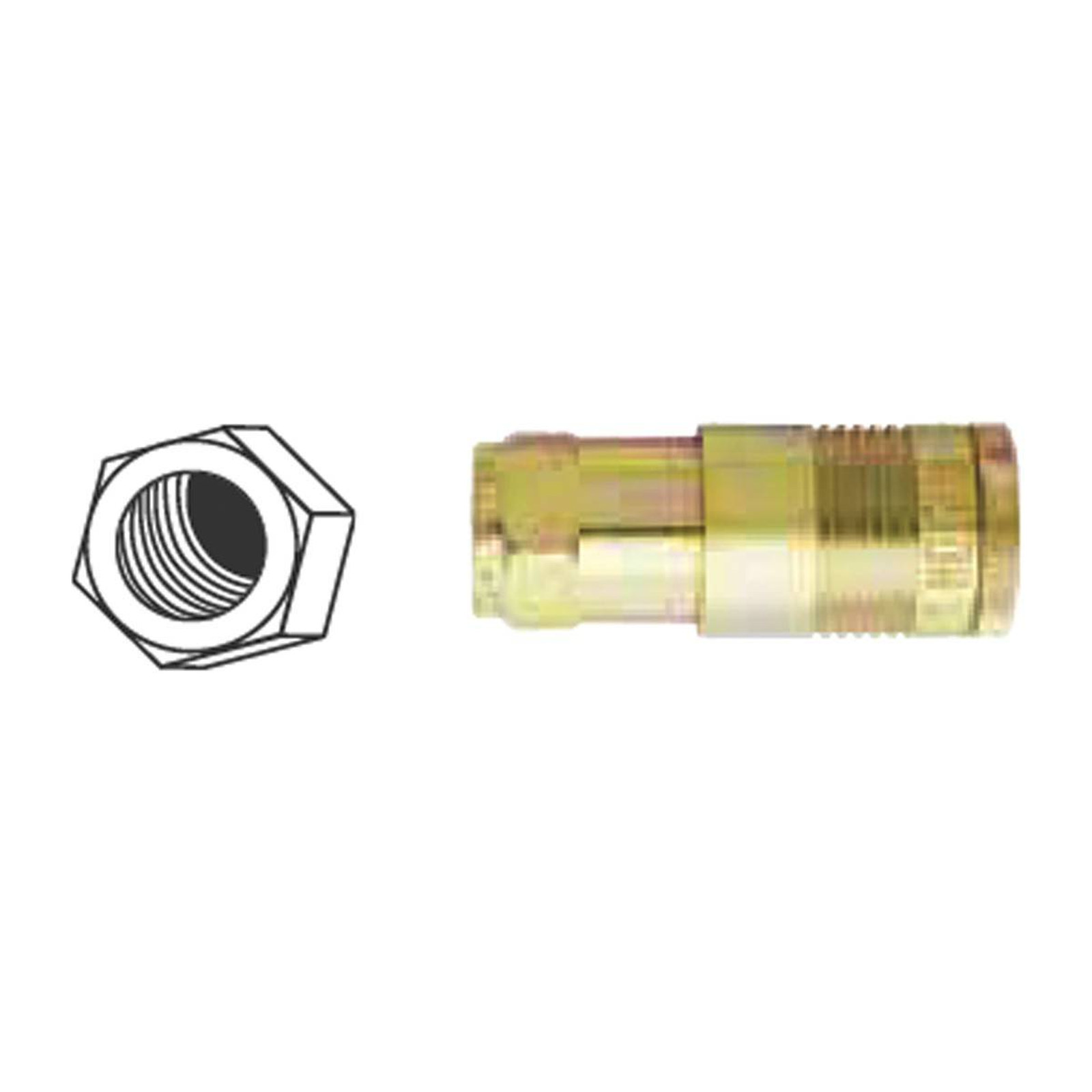 Conexión Rápida Hembra 1/2" NPT Estilo G Milton Mod. 1815BK