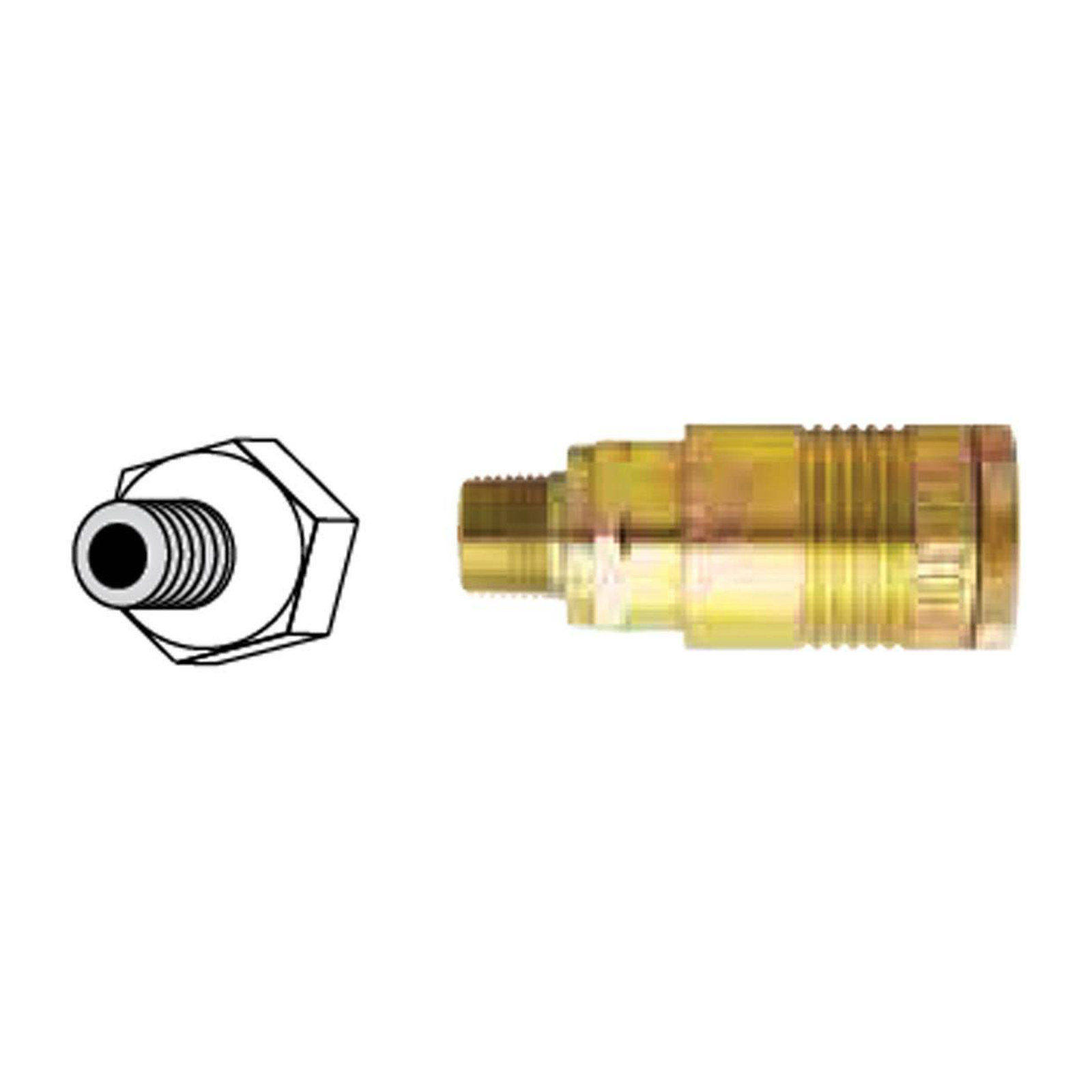 Conexión Rápida Macho 1/2" NPT Estilo G Milton Mod. 1816BK