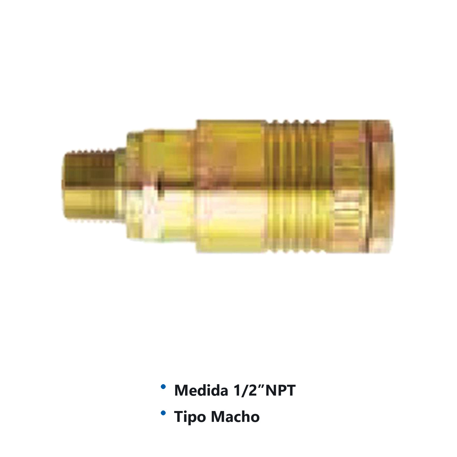 CONEXION RAPIDA MACHO 1/2" NPT  ESTILO G Mod 1816BK - Imagen 2