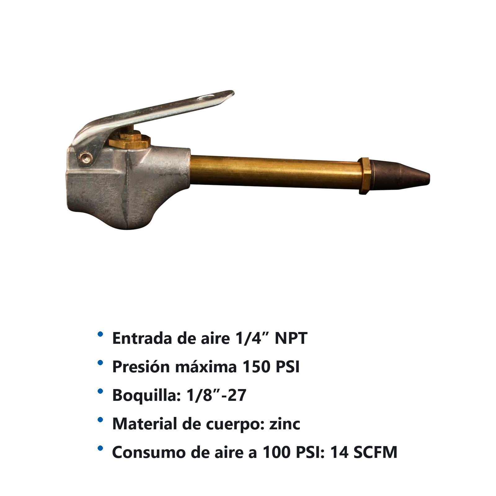 PISTOLA PARA SOLPETEAR 1/4" NPT CON BOQUILLA Mod S-153 - Imagen 3