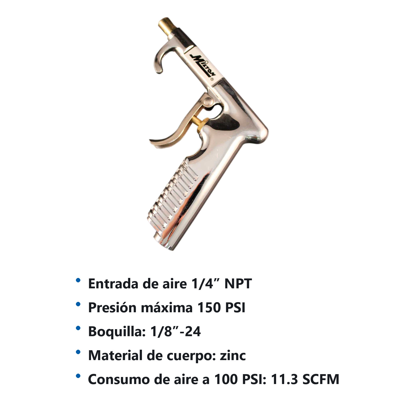 PISTOLA PARA SOPLETEAR 1/4" NPT CON BOQUILLA DE SEGURIDAD  Mod  S-160 - Imagen 3