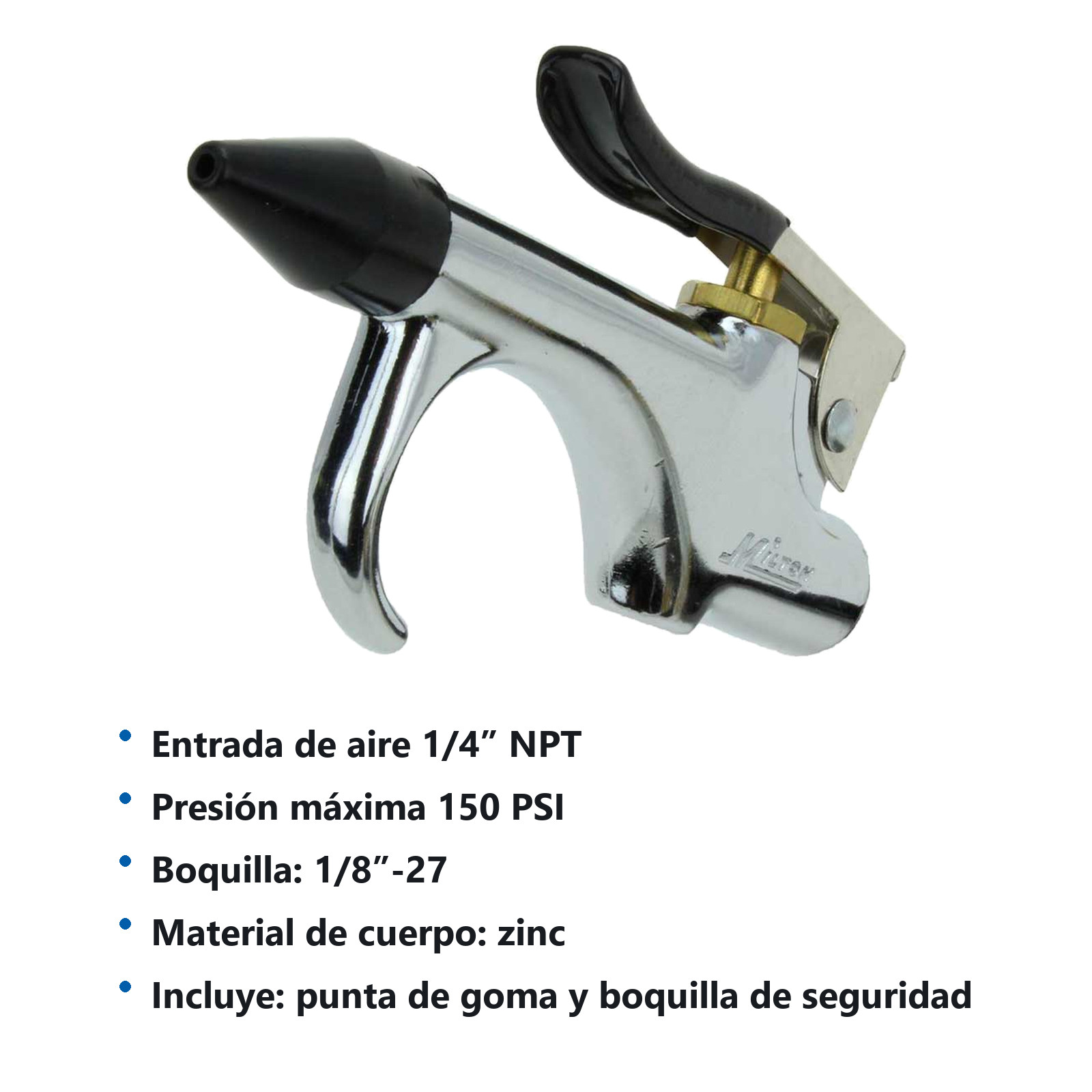 PISTOLA DE SOPLETEAR 1/4"NPT CON GANCHO  Y PUNTA DE GOMA  Mod  148BK - Imagen 3