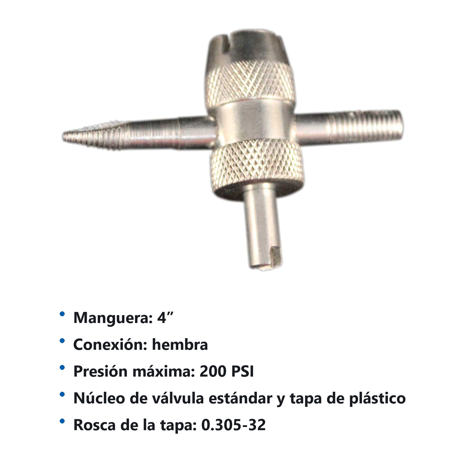 LLAVE T DE REPARACION DE VALVULAS NEUMATICAS 4 EN 1  Mod  S-445 - Imagen 3