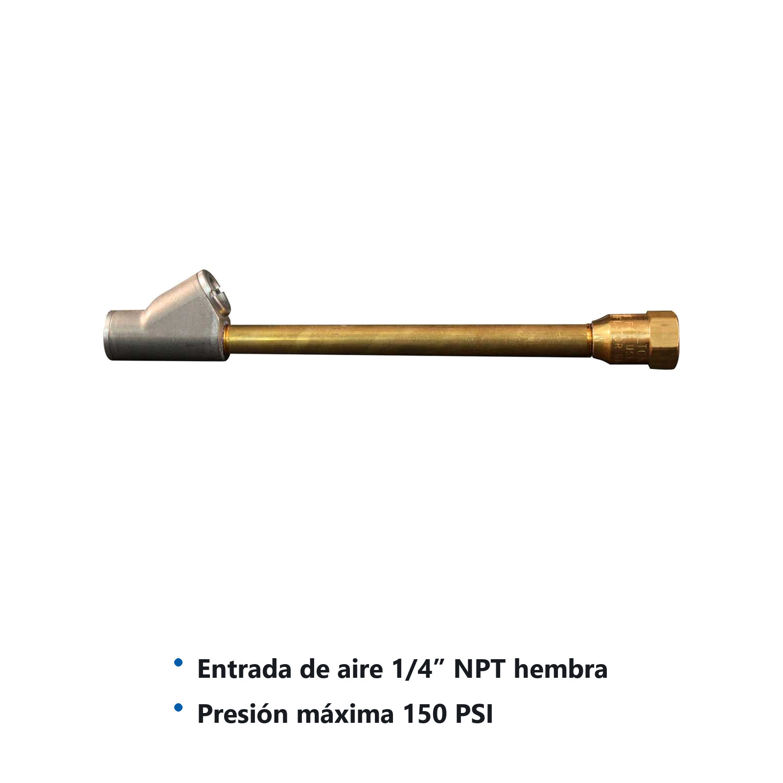 VALVULA PARA INFLAR RECTA C/DOBLE SALIDA  1/4" FNPT Mod  ML/693 - Imagen 2
