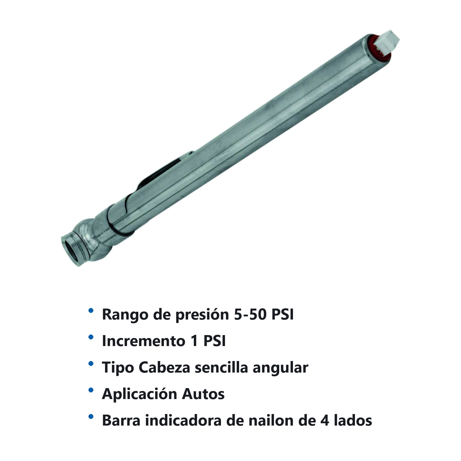 CALIBRADOR  TIPO METALICO PARA CARRO 50 PSI  Mod  S-921 - Imagen 4