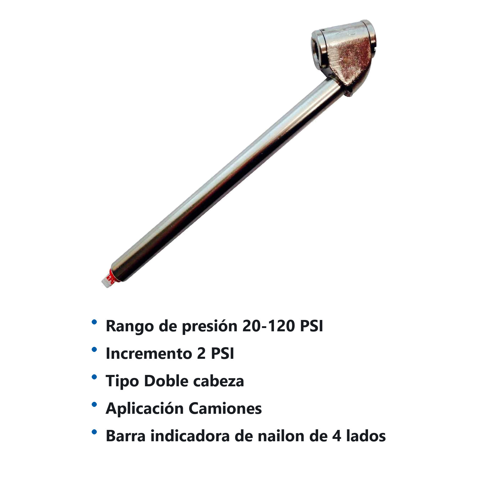 CALIBRADOR  TIPO METALICO PARA CAMION 120 PSI  Mod  S-927 - Imagen 4