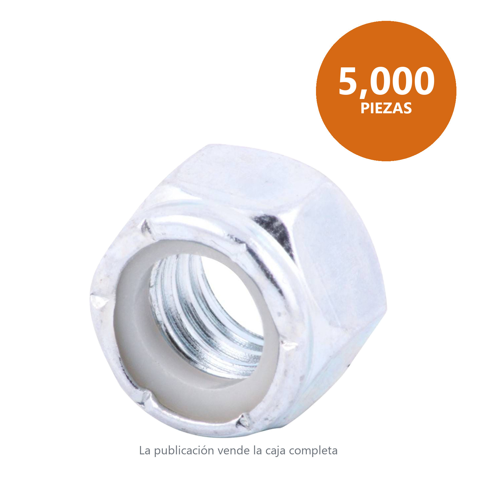 TUERCA D/SEG. INSERTO/NYLON GALV. M8 X 1.25 (Caja a granel c/5000 - Precio x Pieza) - Imagen 2