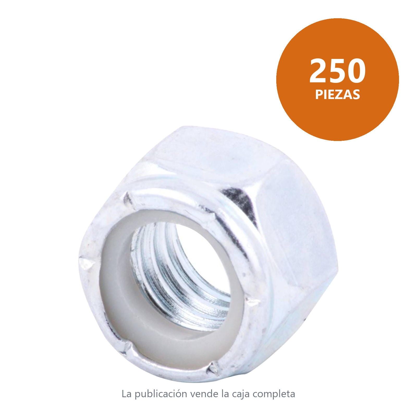TUERCA D/SEG. INSERTO/NYLON GALV. M18 X 2.5 (Caja a granel c/250 - Precio x Pieza) - Imagen 2