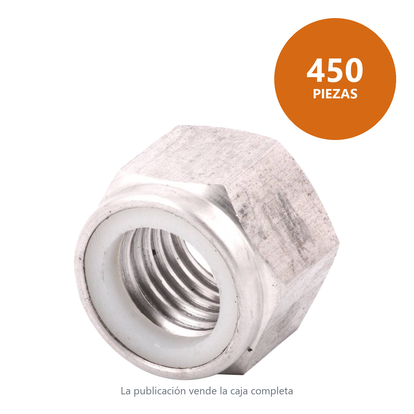 TUERCA D/SEG. INSERTO/NYLON ACERO INOX.-3/4-10" (Caja a granel c/450 - Precio x Pieza) - Imagen 2